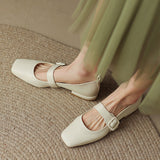 Nude Chunky Heel