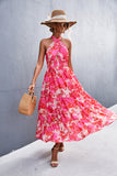 Women Exotic Dresses Sexy Backless Lace up Printed Dress
