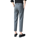 Men Trousers Letter Embroidered Casual Suit Pants Business Casual Straight Pants
