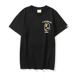 Shark Print T Shirt Summer Golden Printing Plus Size Loose Short Sleeve T-shirt