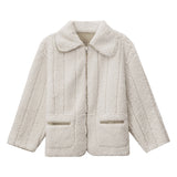 Beth Dutton Outfits Lapel Plush Coat Female Gentle Loose Small Coat