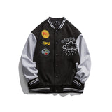 Letterman Jacket Outfit Senior Jackets Varsity Baseball Coat Men's Loose Street Jacket