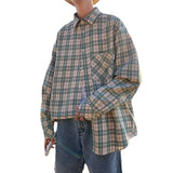 Men's Shirts Autumn Long Sleeve Plaid Shirt