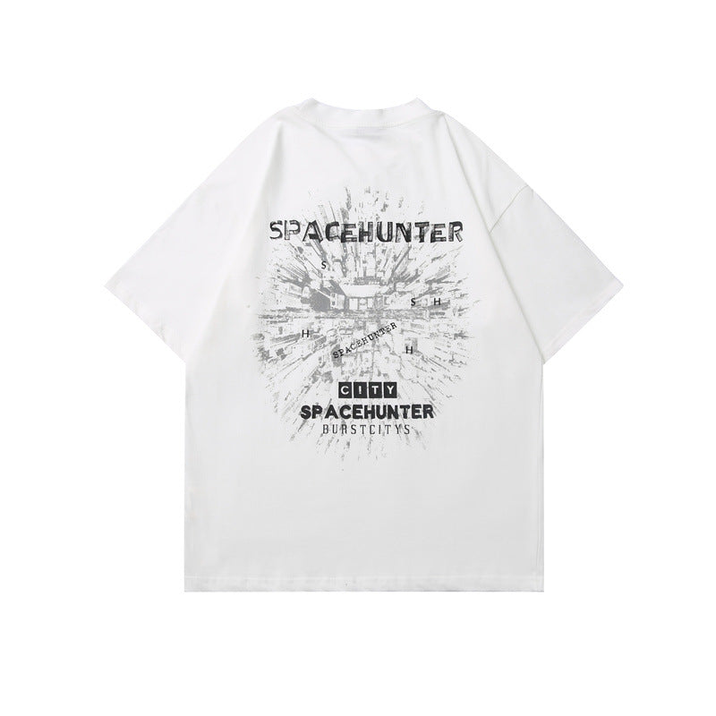 2022 Summer Man Outfits round Neck Printed Short Sleeve