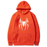Men Spider Hoodie Spider-Man Pattern Printed Fleece Hoodie