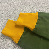 Human Made Sweatshirt Yellow Green Patchwork Sweater Loose