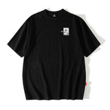 Men T Shirt Summer Casual Tops Wave Printed Short Sleeve T-shirt Men's round Neck Half Sleeve Street Fashion Loose Half Sleeve