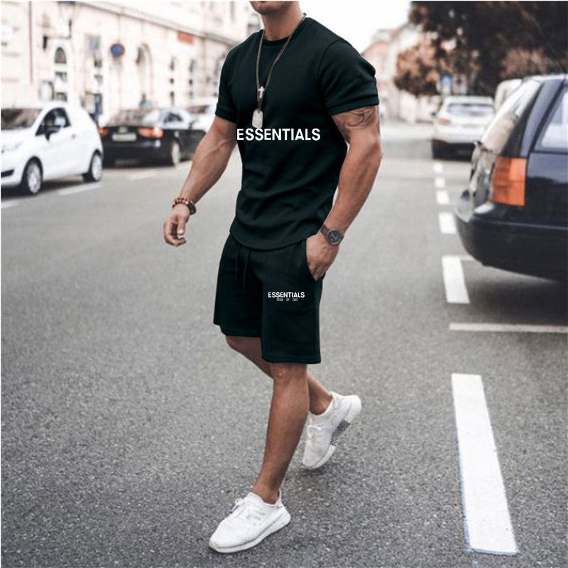 Fear Of God Fog Essentials Casual Short Sleeve Shorts Set