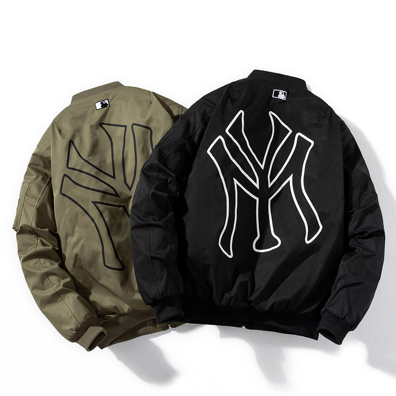 New York NYC Varsity Jacket Embroidered Hip Hop Baseball Uniform