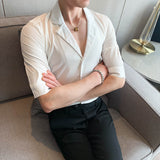 Men Shirts Slim Fit Half Sleeve Shirt