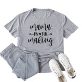 Boy Mama T Shirt Mama in the Making Letter Print T-shirt