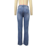 Women Plus Size Jeans Sexy Fashion Ripped Denim Skinny Pants