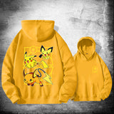 Men and Women Pokemon Pikachu Hoodie Loose Shoulder Hoodie Coat
