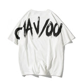 Men's T-Shirt Summer Oversized Loose-Fitting Pattern Print Short Sleeve T-shirt