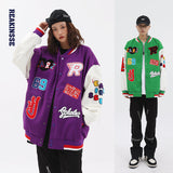 All Star Varsity Jacket Embroidered Logo Punk Couple Baseball Uniform