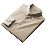 Men's Shirt Long-Sleeved Shirt Men's Dark Striped Casual Shirt