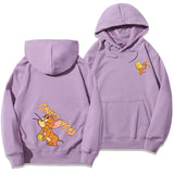 Tom and Jerry Hoodie Brushed Hoody Men's Hooded Autumn and Winter Loose Coat