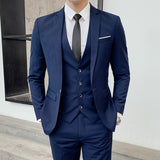 Seersucker Suit Tuxedo Three-Piece Suit Small Suit