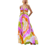Women Bohemian Dress Spring/Summer Printing Slip Dress