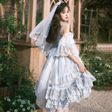 Gothic Lolita Harajuku Style Clothing Lolita Dress Flower Wedding JSK Elegant Gorgeous CLA Tea Party Skirt