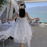 Fairy Dress Irregular Cake Dress Mesh Lace Pleated Fairy First Love Dress Vacation Skirt