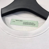 Off White Long Sleeve Round Neck Sweater Letter Crew Neck Pullover Sweatshirt