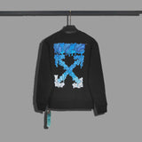 Off White Sweatshirts Long Sleeve round Neck Neck Sweater for Men and Women Autumn and Winter Gradient Arrow Print Series round Neck Sweater