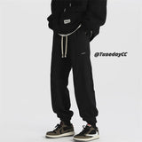 Men Sweatpants Draping Ankle-Tied Sports Thickening Heavy Casual
