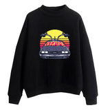 Back to the Future Costume Autumn and Winter Couple Wear Cartoon Printed Loose Sweatshirt