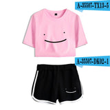 Dreamwastaken Men's Novelty Hoodies Dream Merch Shirt Printed Sexy Navel Exposed T-shirt Shorts Set