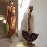 Women Summer Dresses Midi Dress  Summer Women's Sexy Backless Beach Dress
