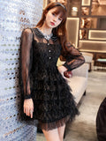 Fairy Dress Lace Fairy Dress Skirt Women Autumn and Winter French Hepburn Style Dress Women
