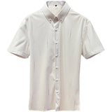 Men's Shirt Men's Summer Stripes Drape Slim-Fit Short Sleeve