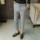 Men Trousers Summer Men's Slim Fit Suit Pants