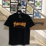 Thrasher T Shirt Thrasher Flame Loose Short Sleeve Fall Winter Couples