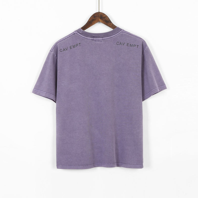 Cavempt Ce Cav @ Empt Ce Purple Male and Female Couple Short Sleeve
