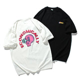 Men T Shirt Summer Casual Tops Men's Clothes Summer Wear Retro Men's round Neck Short Sleeve Leisure Skull Printed T-shirt Trendy Men