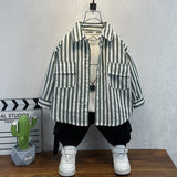 Toddler Boys Sweater Boys' Striped Shirt Spring and Autumn