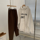 Harvard Sweatshirt 1977 Printed Hooded Fleece Lined Sweater