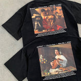 Off White T Shirts 21fw Caravaggio Black Oil Painting