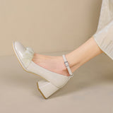 Nude Chunky Heel