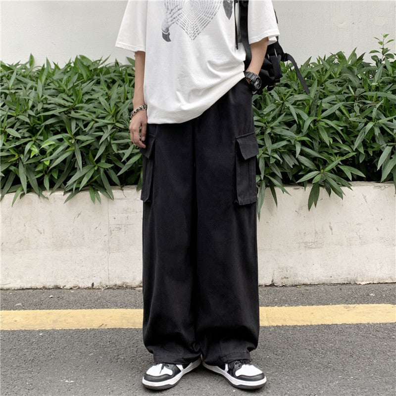 Men Cargo Pants Men's Spring Overalls Casual Pants Trousers Loose