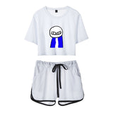 Dreamwastaken Men's Novelty Hoodies Dream Merch Shirt Printed Casual Fashion Loose Exposed Navel Suit