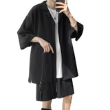 Men's Shirts Short-Sleeved Shirt Suit Summer Solid Color plus Size