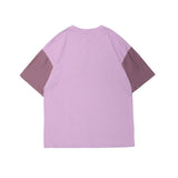 Men T Shirt Summer Casual Tops Contrast Stitching Short Sleeves T-shirt Men's round Neck Half Sleeve Harajuku Style Trend Multicolor Half Sleeve