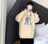 Tom and Jerry Hoodie Orange Milk Color Sweater Sports Top