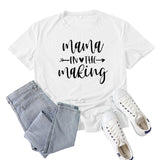 Boy Mama T Shirt Mama in the Making Letter Print T-shirt