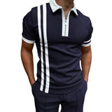 Polo Shirts Spring/Summer Polo Shirt Plaid for Men T-shirt Top