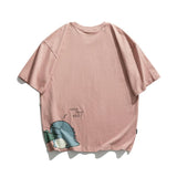 Men T Shirt Summer Casual Tops Men's Clothes Summer Wear Vintage Men's round Neck Short Sleeve Casual Loose Cartoon T-shirt