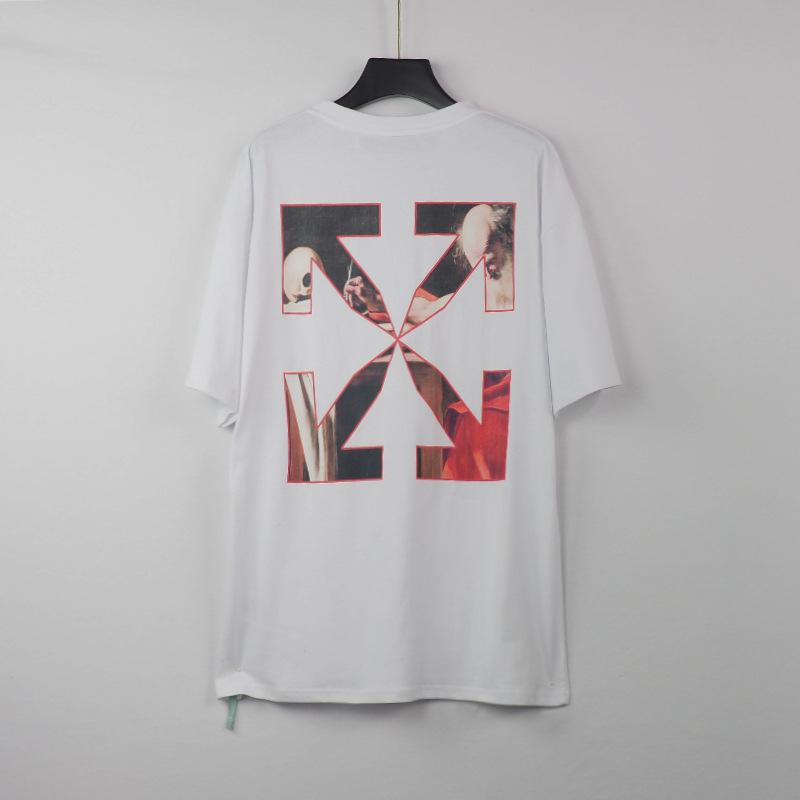Off White T Shirt Short Sleeve Casual Large Size Fashion Tshirt Men's Clothing Owt Women Tops